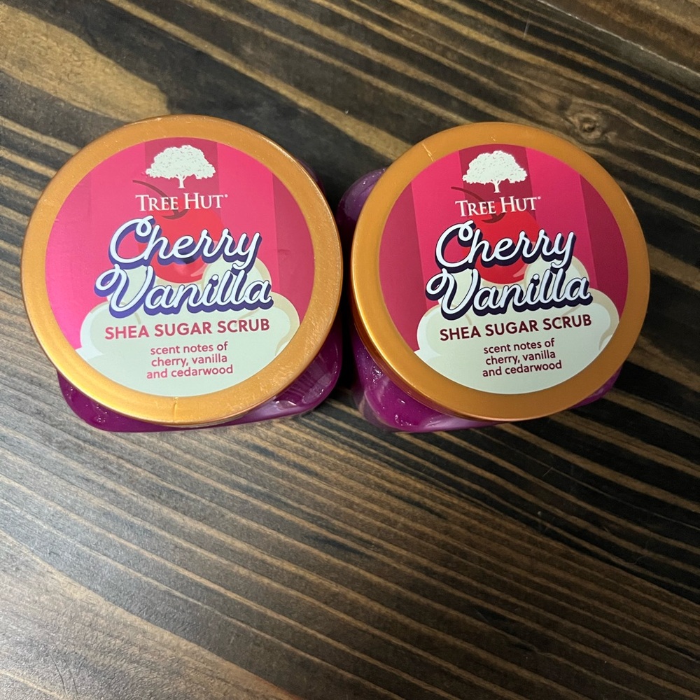 Tree Hut Cherry Vanilla Shea Sugar Scrub - 18oz 2 pack Bundle